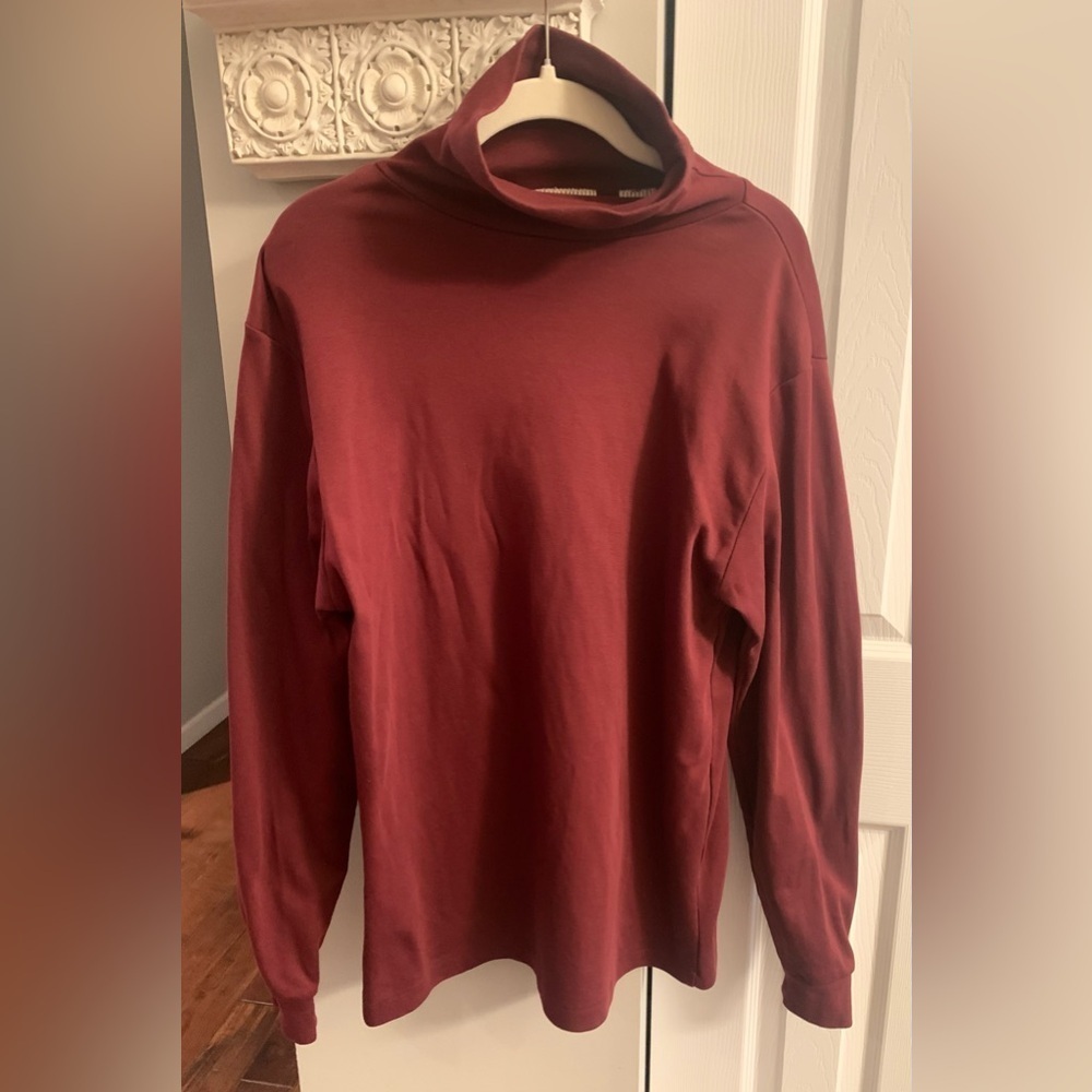 Eddie Bauer Maroon Long Sleeve Shirt - M
